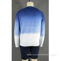 Men's gradient color sweatshirt without hood